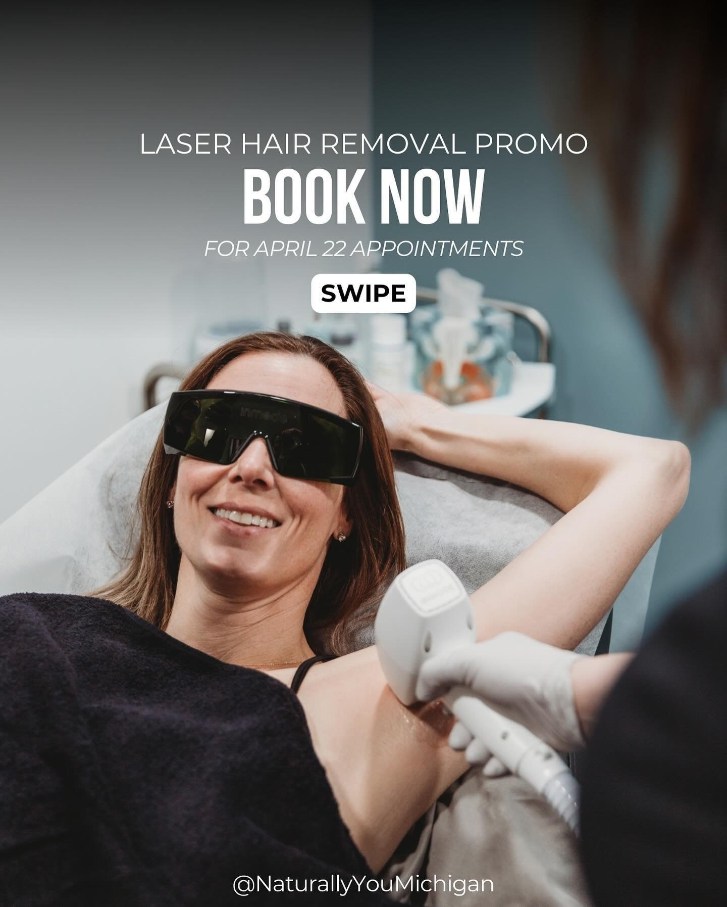 Book NOW to secure your spot on April 22nd. 💥 #laserhairremoval