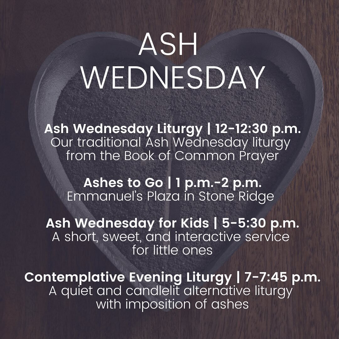 Ash Wednesday marks the beginning of Lent, a season focused on repentance, repair, and reconciliation. All are welcome to gather with us on this holy day, and join us throughout the season. More info about our Lenten offerings on our website.