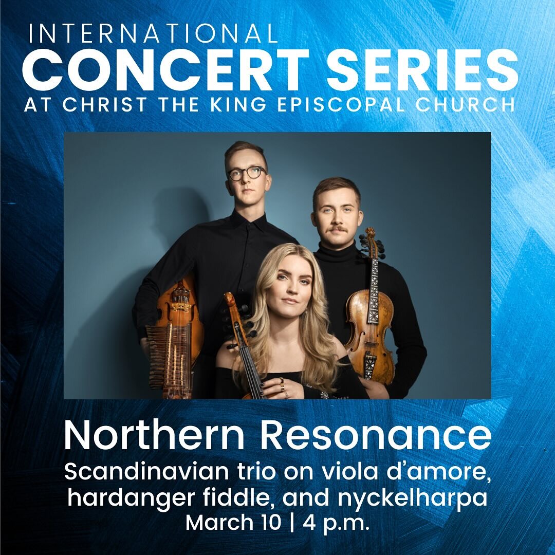 Join us this Sunday afternoon as we welcome Scandinavian string trio Northern Resonance -  a group that &ldquo;pushes the boundaries of traditional music and takes Nordic folk music in a new direction.&rdquo; More info and tickets on our website.