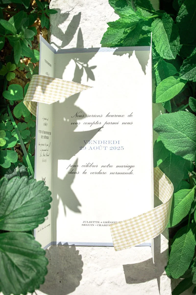 mariage papeterie bleue 