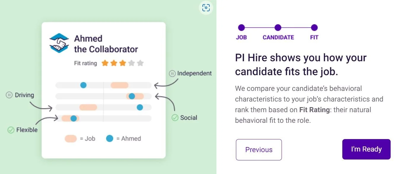 PI Shows you how candiates match