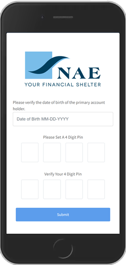 Create PIN screen