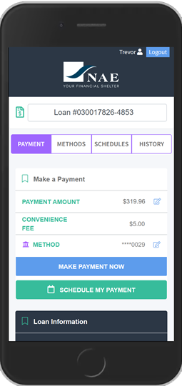 Make Payment screen