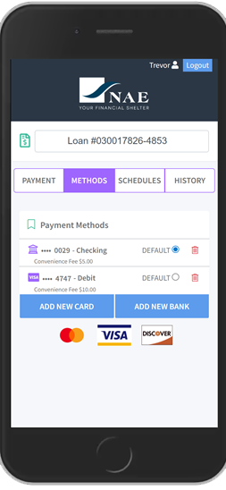 Preferred Payment screen