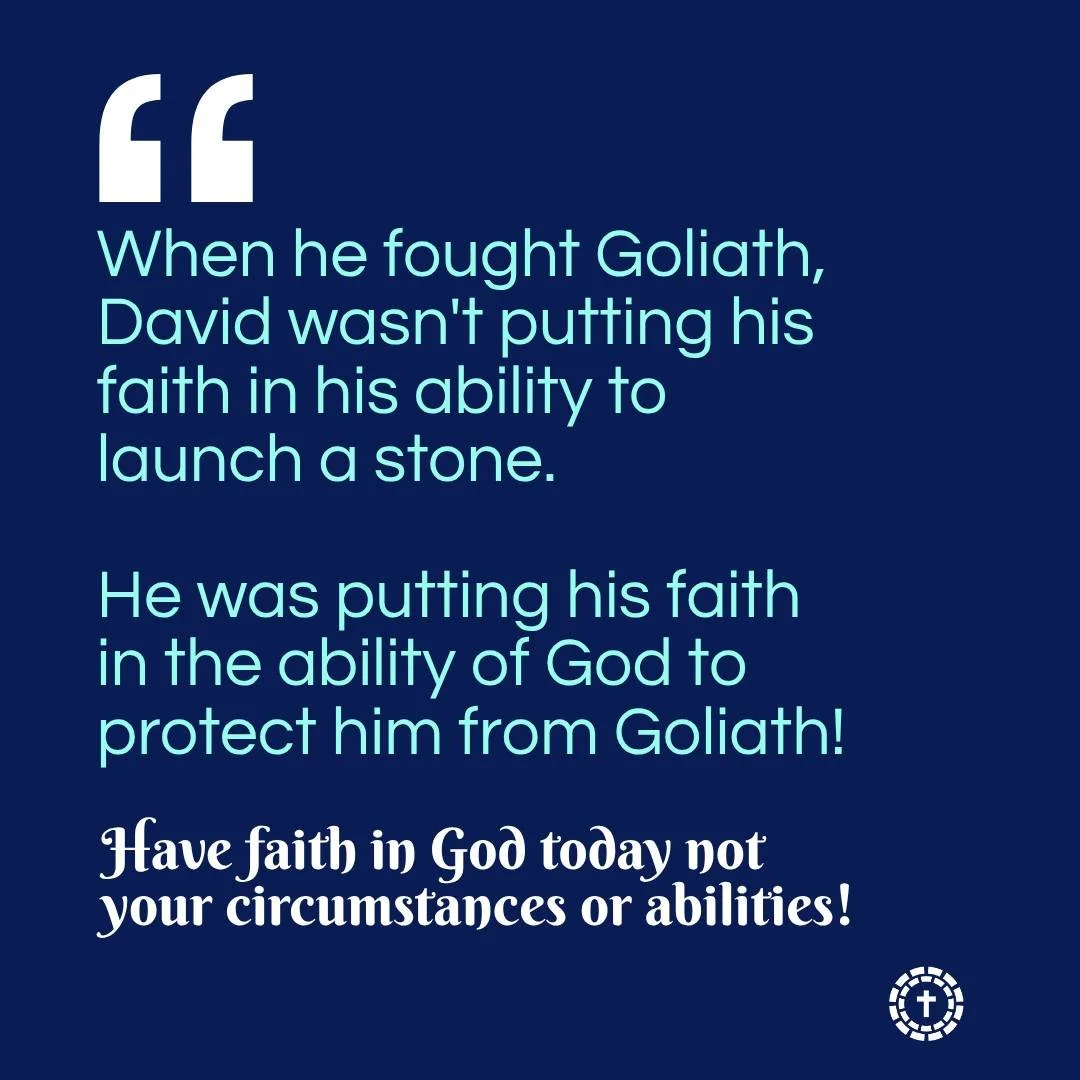 Put your faith in God today. As you face the giants in your lives, the same God who glorified Himself through David the shepherd boy, can glorify Himself through you!
