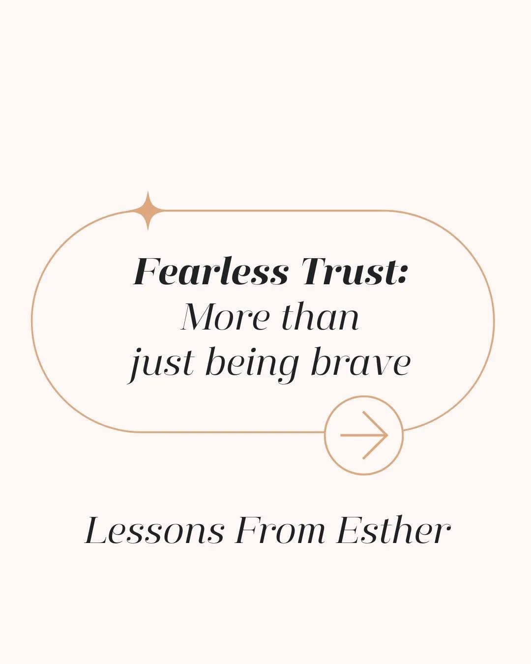 Fearless trust isn&rsquo;t the absence of fear &mdash; it&rsquo;s refusing to let fear lead.

On Sunday, Mark preached from Esther 4, where Esther doesn&rsquo;t pretend everything&rsquo;s fine&hellip; she laments, she leans on God, and she chooses ob