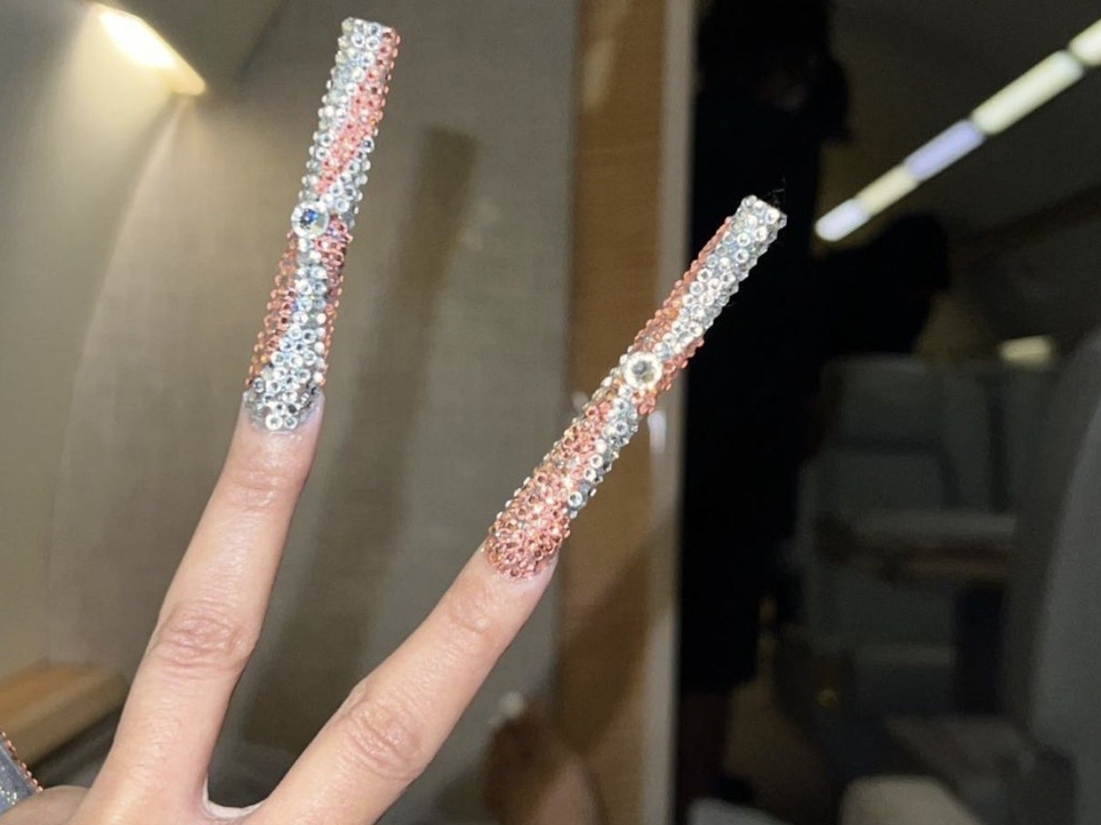 Cardi B Nails✨'s Instagram post: “Cardi's new set of nails 😍 (Nails done  by Jenny💅🏽) - - Follow @cardibnai… | Cardi b nails, Bling acrylic nails,  How to do nails