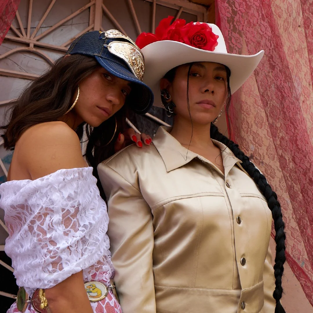 Willy Chavarria White Ranchero Hat with Red Roses.jpg