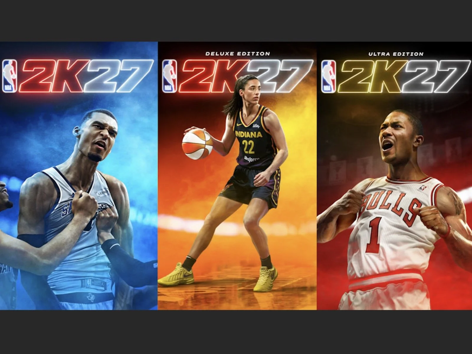 NBA 2K27: Victor Wembanyama, Caitlin Clark, and Derrick Rose dominate new covers