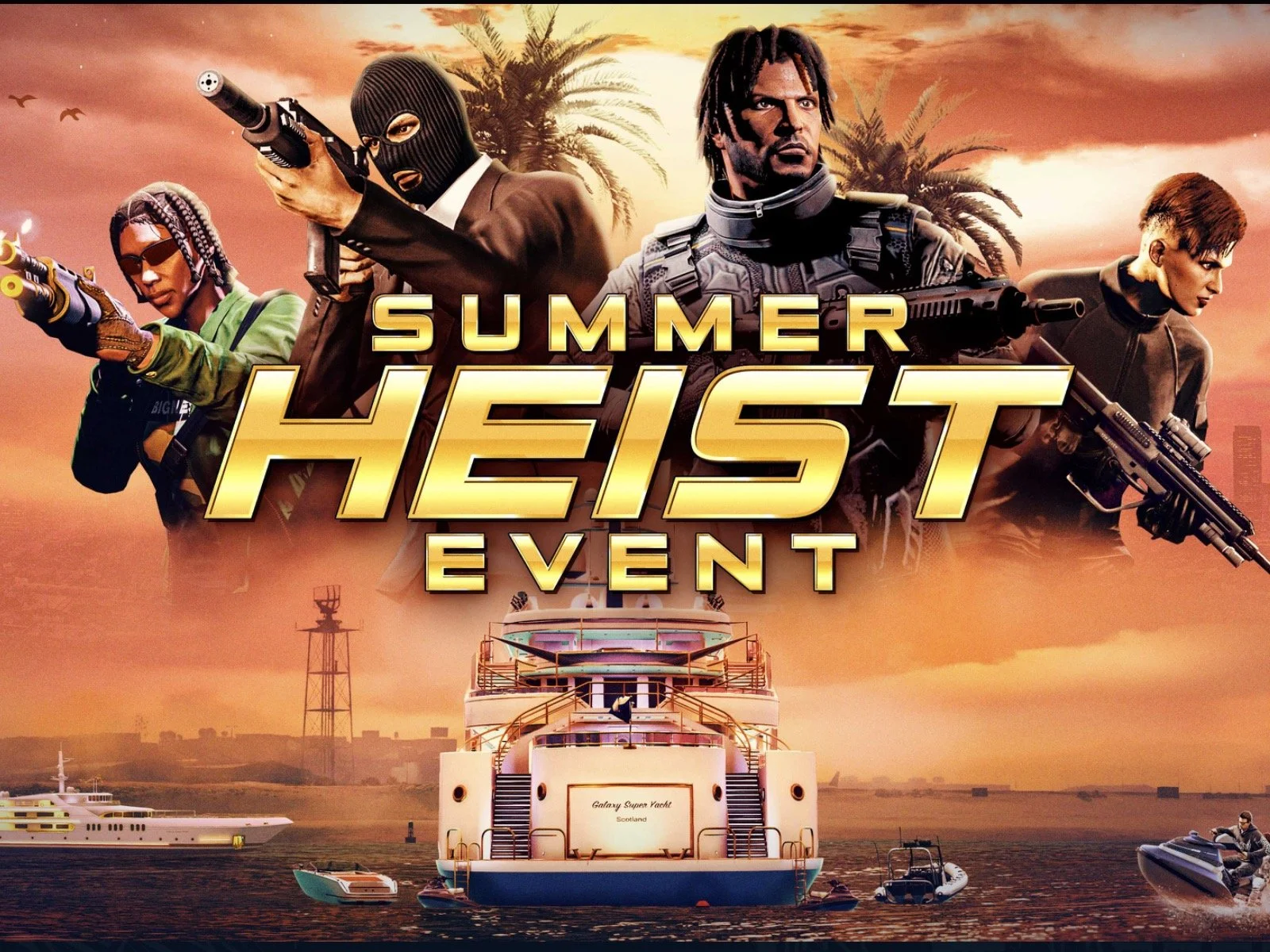Grand Theft Auto Online: The Summer Heist event is loaded with a week full of completion rewards