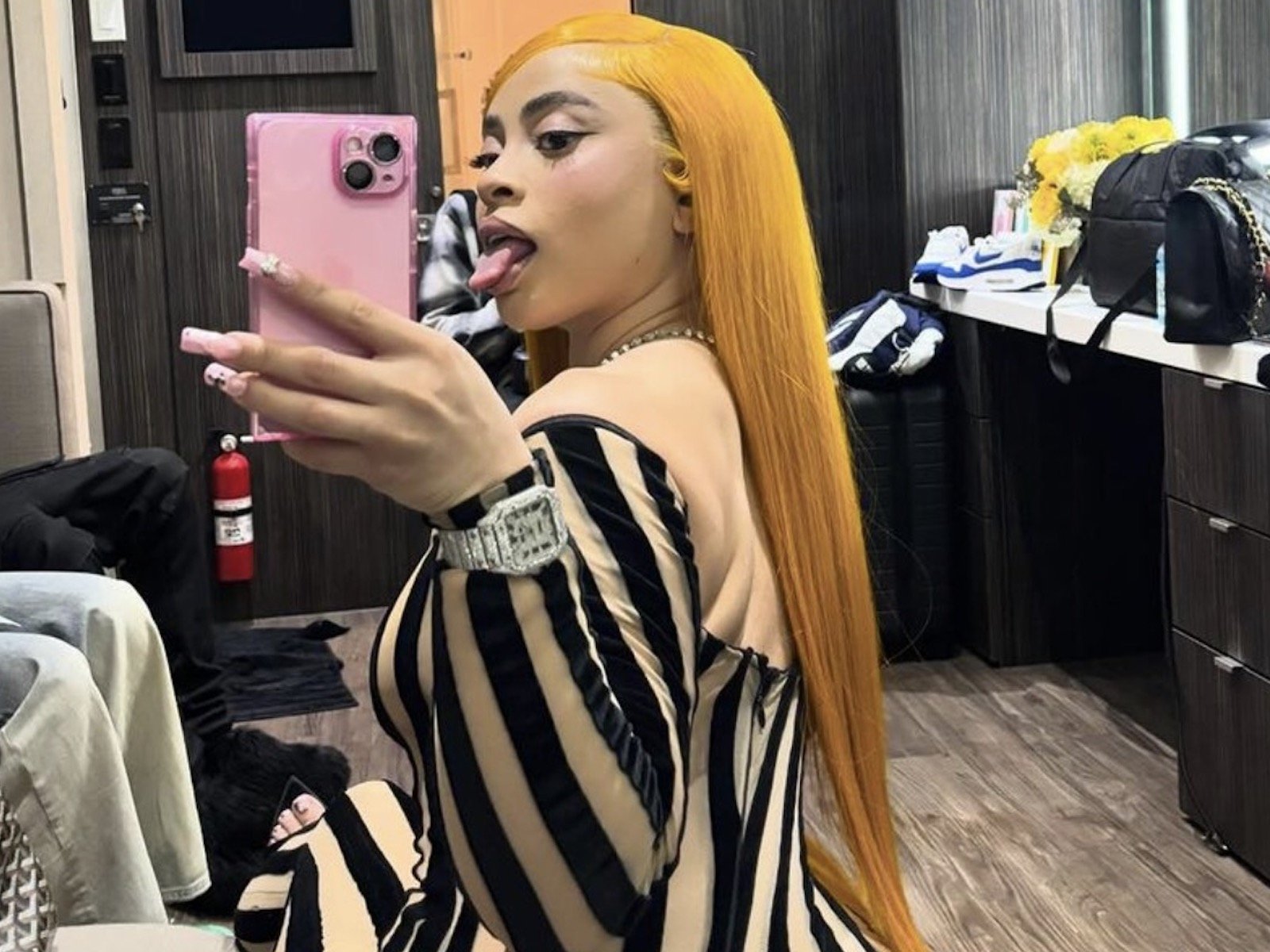 Ice Spice The lowkey pierced nipples at the Grammys are eyeopening