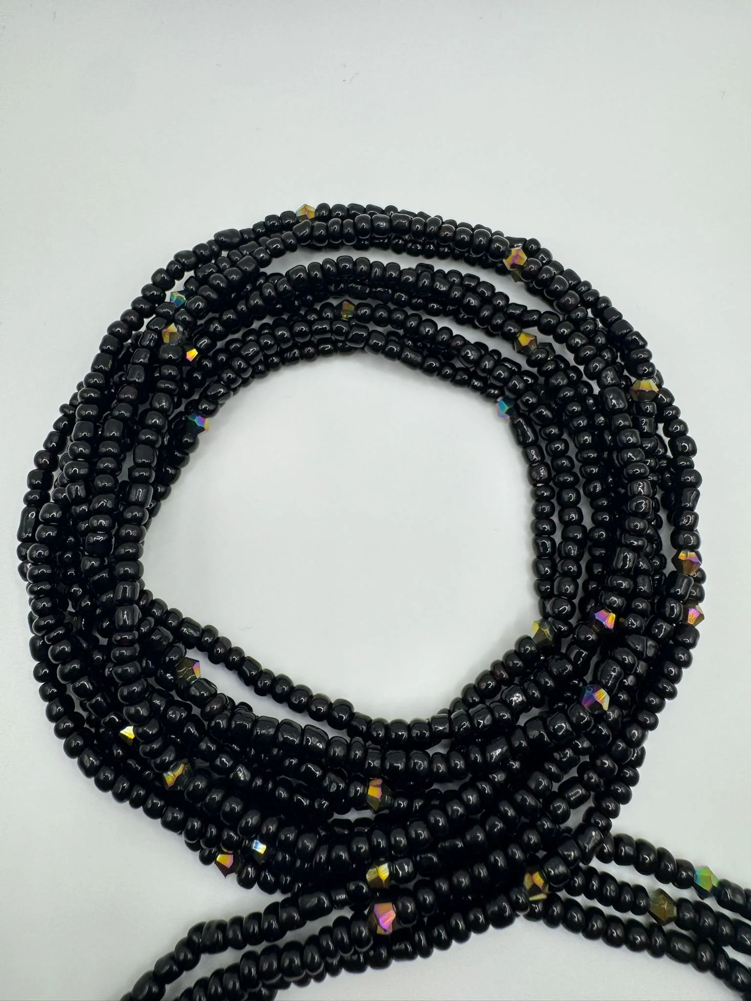 Black Charcoal Medium Waist Beads.jpg