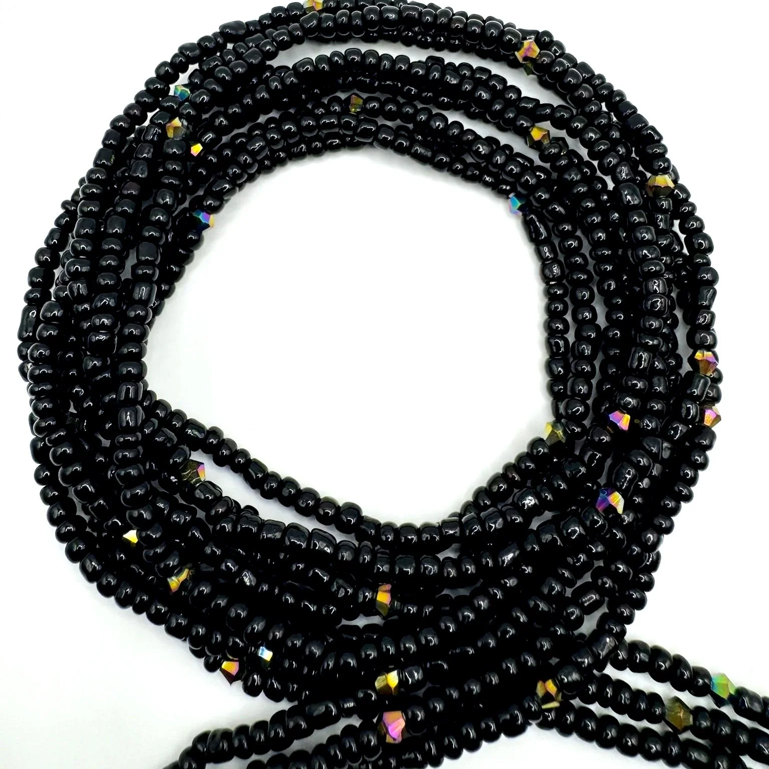 Black Charcoal Medium Waist Beads