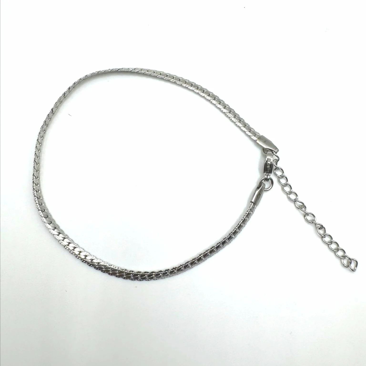 Silver Braid Anklet -.jpg