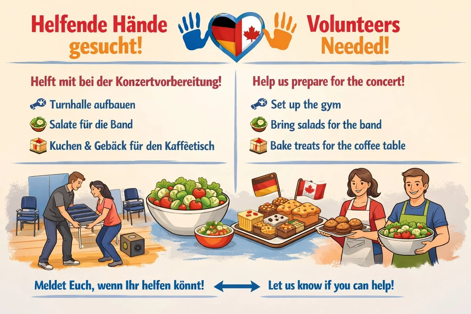Volunteers Needed / Helfende H&auml;nde gesucht!

Liebe GLS-Community,

f&uuml;r unsere Jahreshauptversammlung (AGM) am 28. M&auml;rz (9:45&ndash;11:15 Uhr) und das anschlie&szlig;ende Konzert der S&uuml;d Beat Big Band (12:30 Uhr) brauchen wir dring