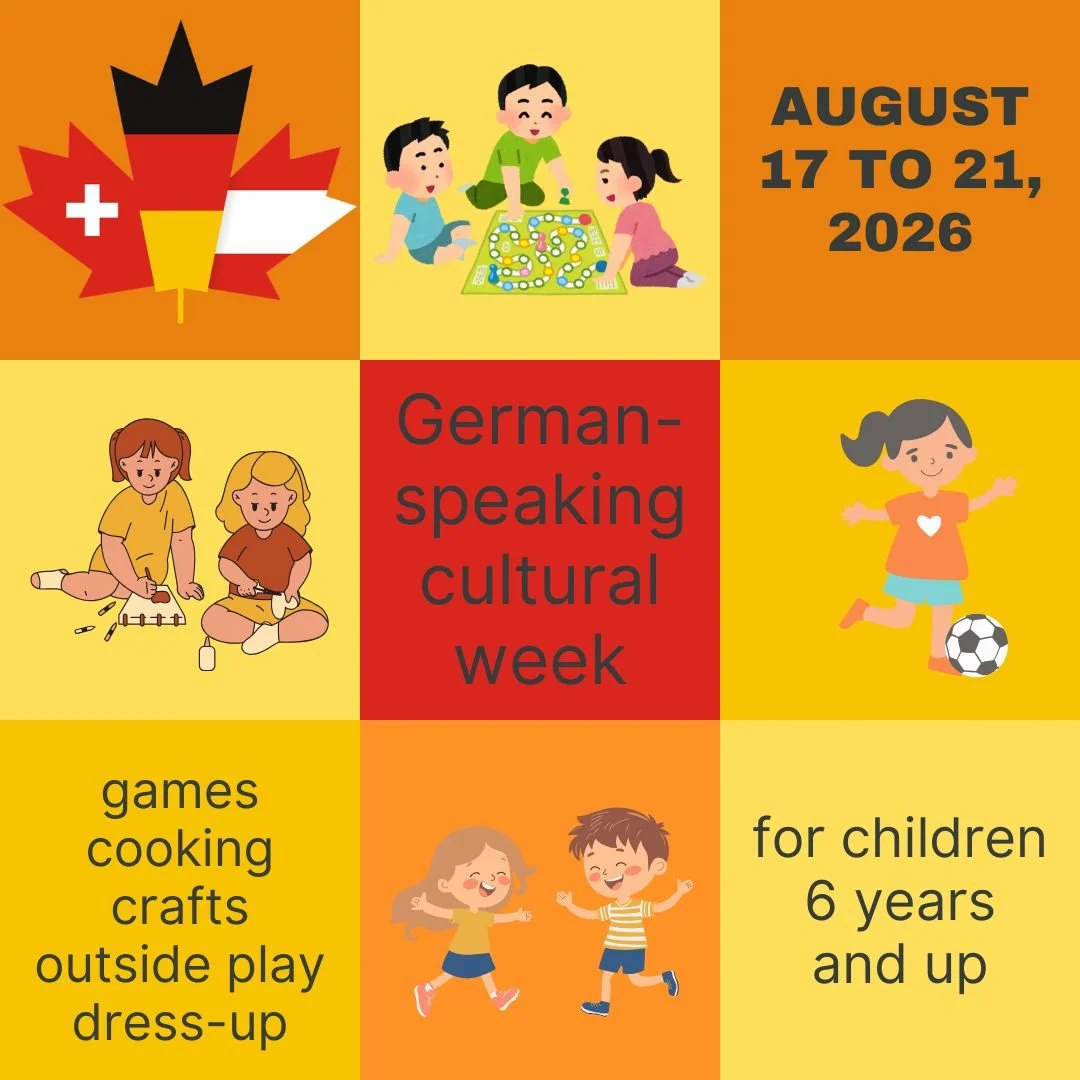 Register now &ndash; Deutschsprachige Kulturwoche!
Deadline to register: May 30, 2026
More info: https://www.glsottawa.ca/kulturwoche-cultural-week

Wir freuen uns sehr, Kinder zu unserer deutschsprachigen Kulturwoche einzuladen! Gemeinsam mit Gabrie