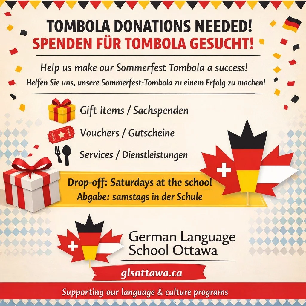 Wir haben mit der Planung f&uuml;r unser 2026 Sommerfest angefangen. In diesem Jahr m&ouml;chten wir eine Tombola veranstalten und suchen noch Spenden. Wir freuen uns &uuml;ber jede Art der Unterst&uuml;tzung.
___________________________

We've start