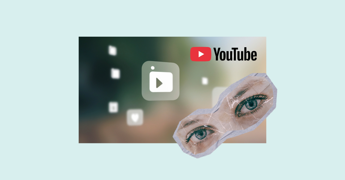 Social media graphic for a YouTube channel featuring spiritual and educational content, showing a laptop with a video play button on the screen.