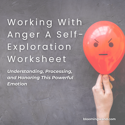 Working With Anger A Self-Exploration Worksheet