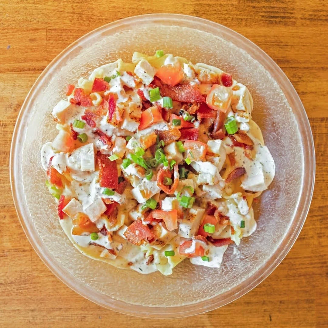 MAC &amp; CHEESE: Campanelle noodles with our rich gouda jalapeno cheese sauce. Full menu: LINK IN BIO