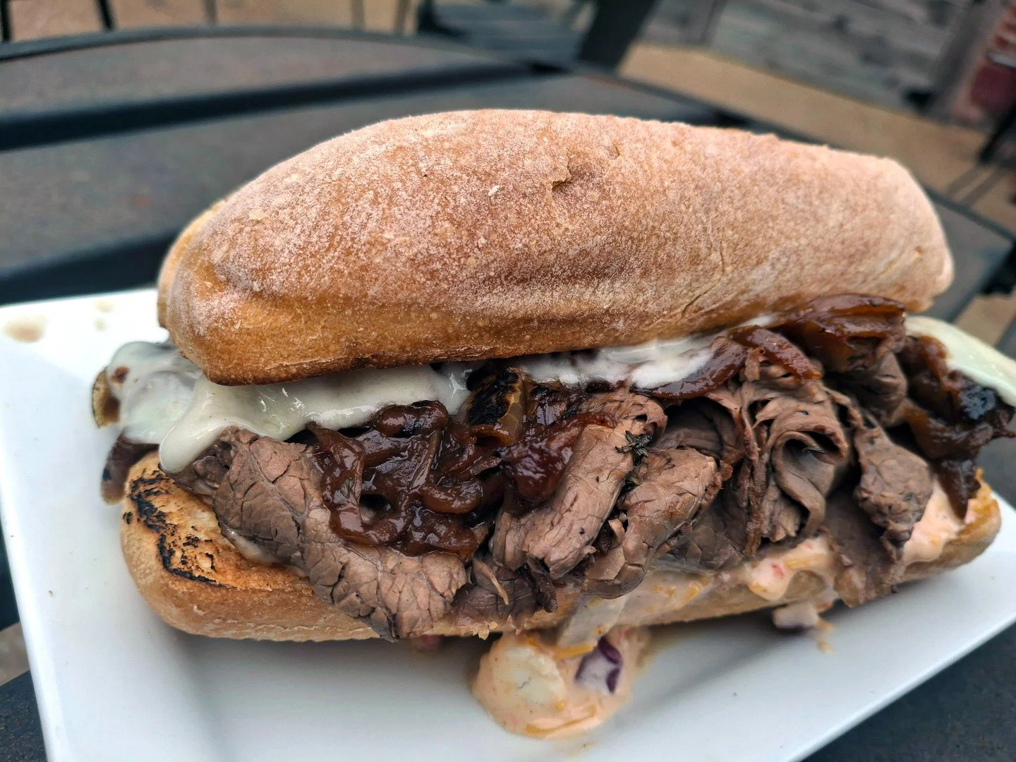Eat Crow WEEKLY SPECIAL &bull;🥩 The Pub Roast Beef 🥪: Toasted hoagie with a layer of pimento cheese, hand-sliced roast beef, swiss cheese, and caramelized onions - $19, comes with a choice of side. Available March 2nd - 8th