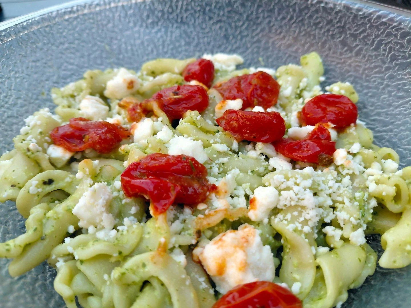 Eat Crow WEEKLY SPECIAL &bull;🍝 Pesto Pasta - 🌿 VEGETARIAN! 🌿: campanelli noodles with a walnut pesto sauce, feta cheese, and roasted cherry tomatoes - $18. Available March 16th - 22nd