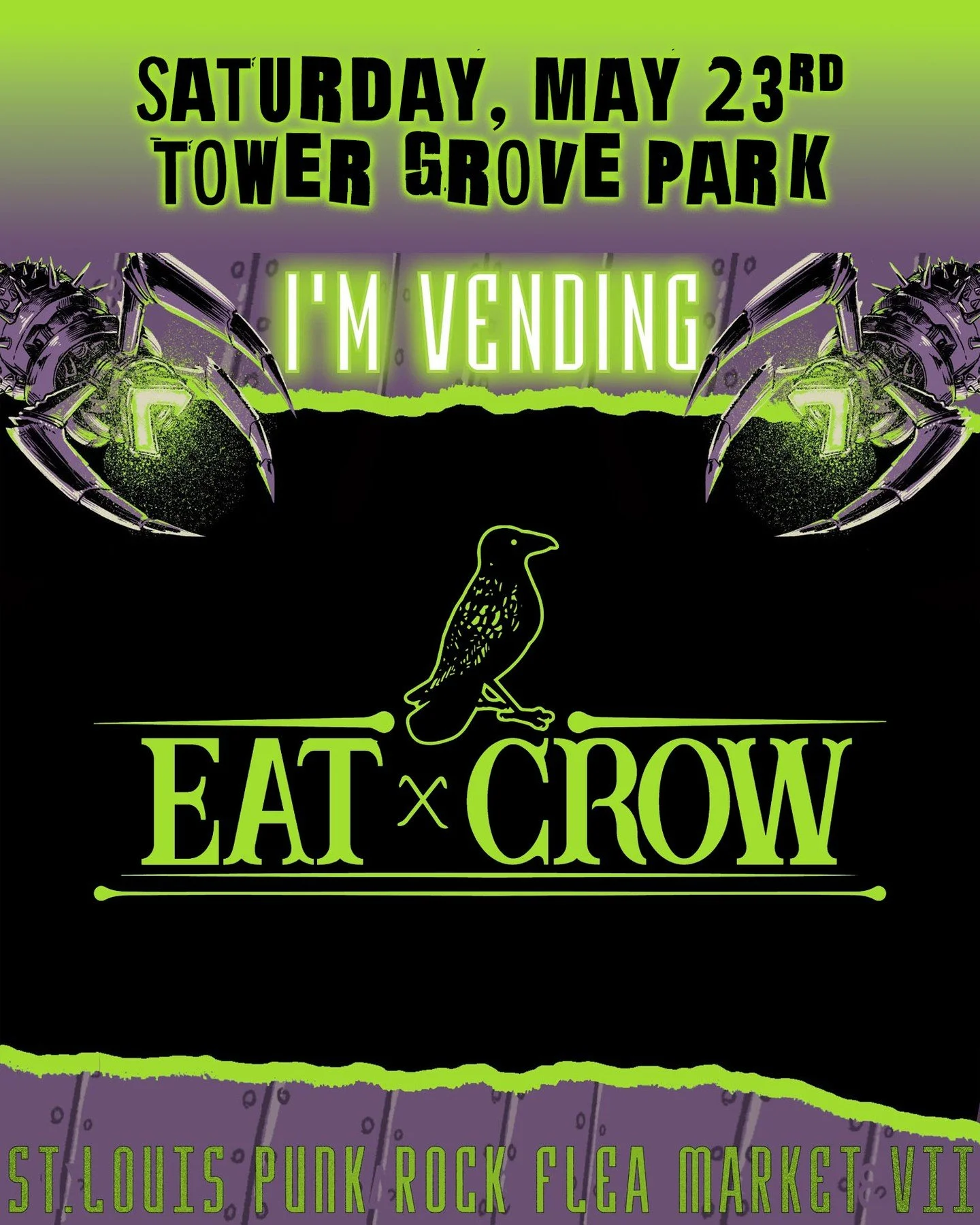 This Saturday, May 23rd, we will have a booth at St. Louis Punk Rock Flea Market (@stl_punk_rock_flea_market) in Tower Grove Park (@towergrovepark). Come say hi and grab some booze &amp; Food!