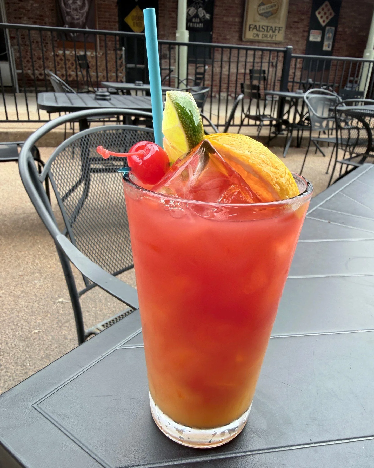 RUM DUMPSTER - Malibu Rum blended with orange, pineapple, and cranberry juices! Best enjoyed on the patio. Check out Eat Crow&rsquo;s full cocktail menu! 

#EatCrow #RumDumpster #CocktailHour #PatioDrinks #Soulard #StLouisBars #StLouisEats #DrinkLoca