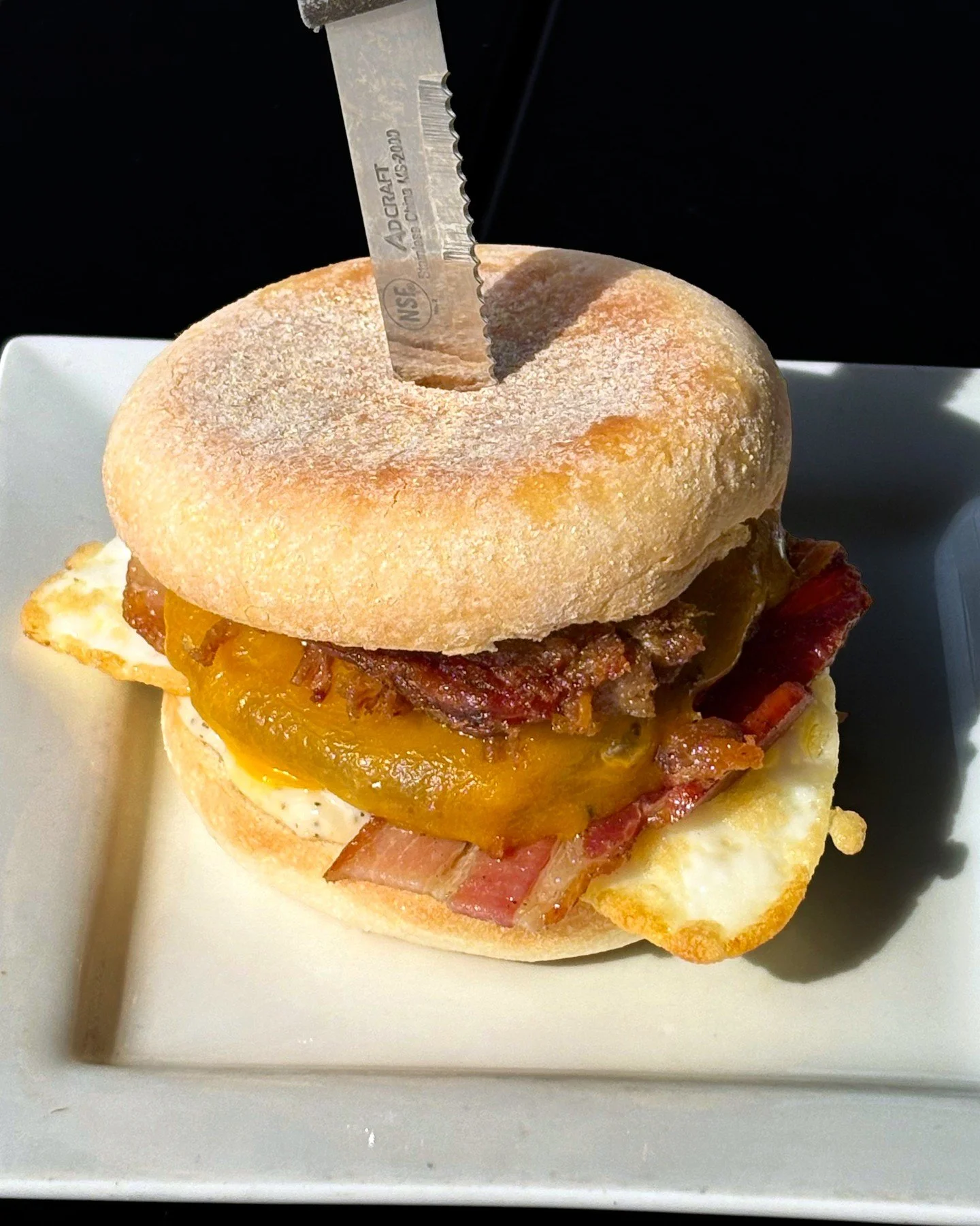 Saturday METAL BRUNCH has arrived&mdash;and the 3 LITTLE PIGS  are here. Pulled pork, bacon, a sausage patty, cheddar, deep-fried garlic mayo, and an over-hard egg piled onto an English muffin. 

Join us Saturday from 11am&ndash;2pm 

#MetalBrunch #S