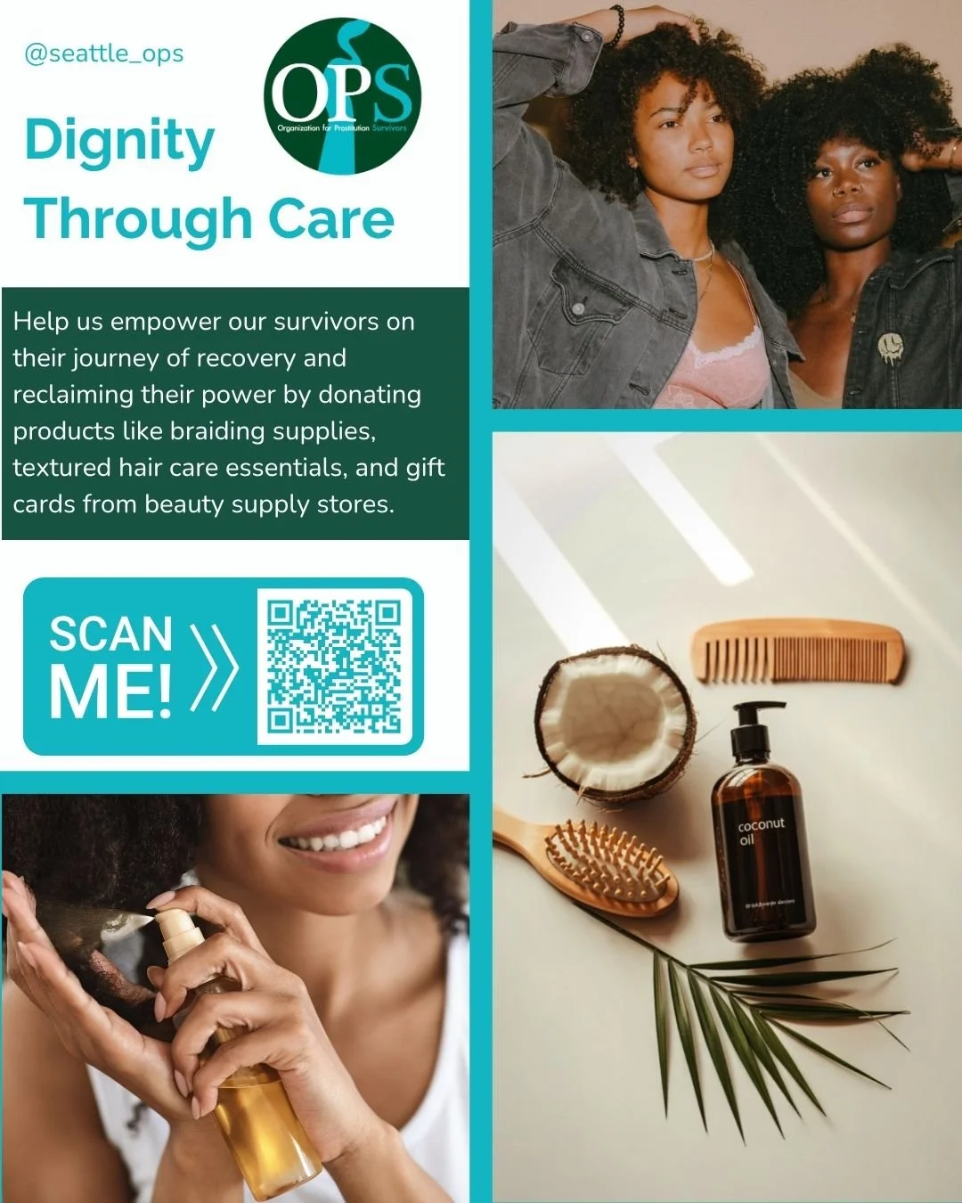 Recently, our youth survivors of CSE have shared a specific need: hair and self-care essentials &mdash; things like shampoo, conditioner, bonnets, and especially braiding hair and maintenance supplies that help them feel restored and confident.

✨ Yo