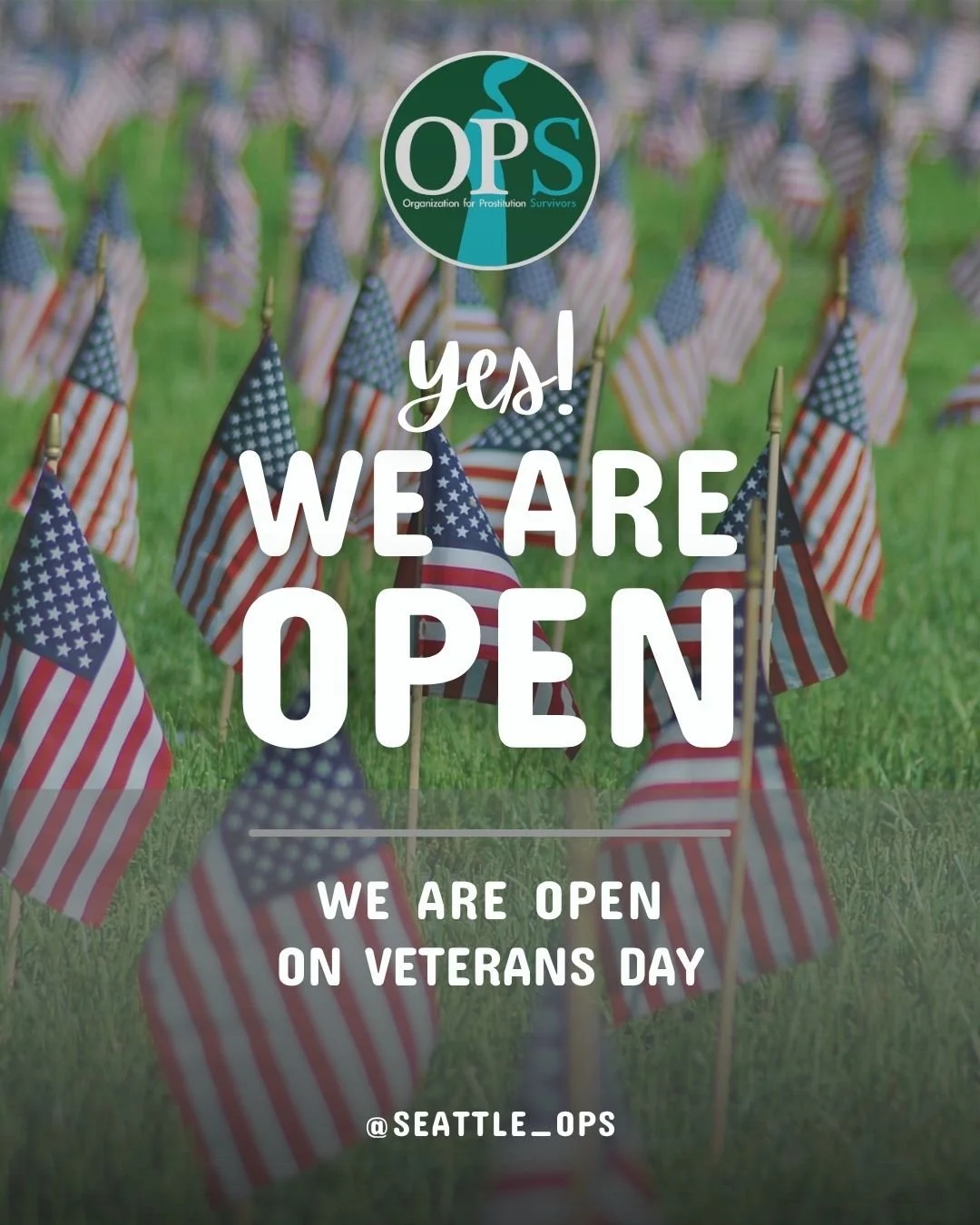 We honor the resilience and strength of all who have served. 

Today on Veterans Day, OPS remains open and committed to providing a safe, empowering space for the recovery and healing of survivors. 

Our doors are open for you&mdash;today and for the