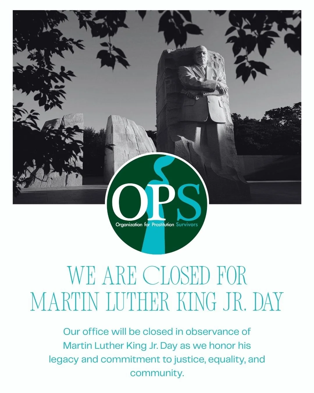 Reminder: OPS will be closed this Monday, January 19th, as we honor the life and legacy of Dr. Martin Luther King Jr.

&ldquo;If you can&rsquo;t fly then run, if you can&rsquo;t run then walk, if you can&rsquo;t walk then crawl, but whatever you do y