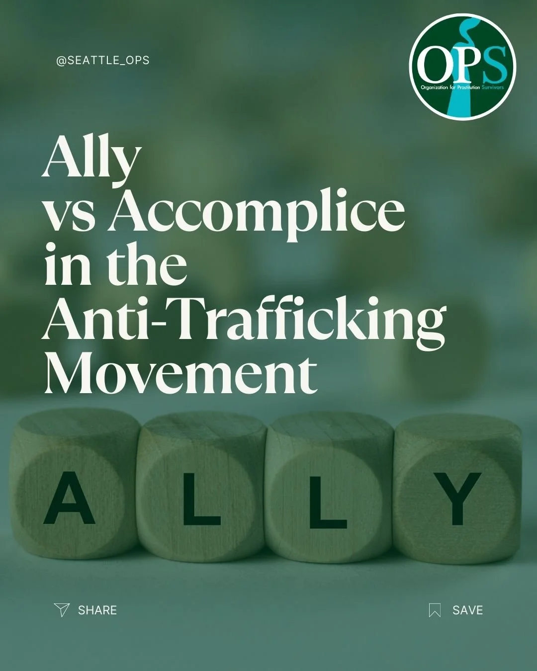 Have you ever wondered about the difference between being an ally and being an accomplice?

Some survivors prefer having an accomplice, but what does that mean exactly?

Allyship, as defined by the Anti-oppression Network, is an ongoing practice of u