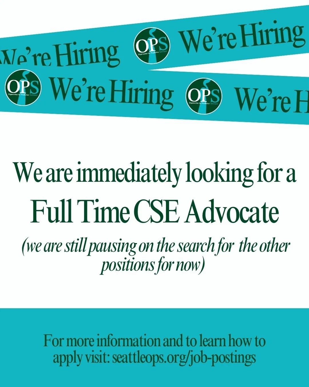 We are looking for a  full-time CSE Survivor Advocate. 

This critical role is focused on creating survivor-centered, trauma-informed, and culturally specific holistic services for survivors of s*xual exploitation.

We&rsquo;re looking for someone wi