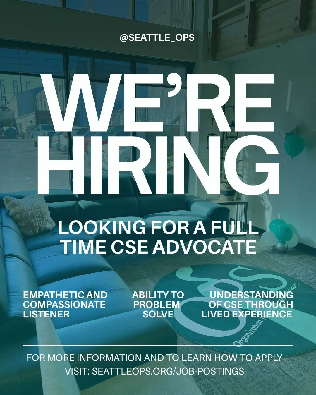 We are looking for a  full-time CSE Survivor Advocate. 

This critical role is focused on creating survivor-centered, trauma-informed, and culturally specific holistic services for survivors of s*xual exploitation.

We&rsquo;re looking for someone wi