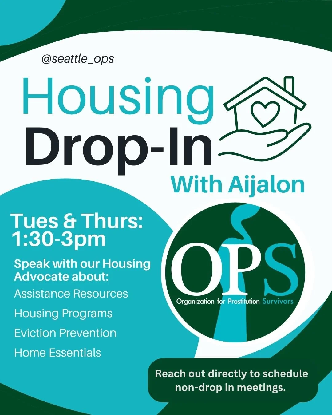 Join us every Tuesday &amp; Thursday for our our Housing Drop-In sessions from 1:30-3pm to explore the support and resources available to you with Aijalon, our new amazing Housing Advocate! 

What You Can Access:

➡️ Assistance with housing resources