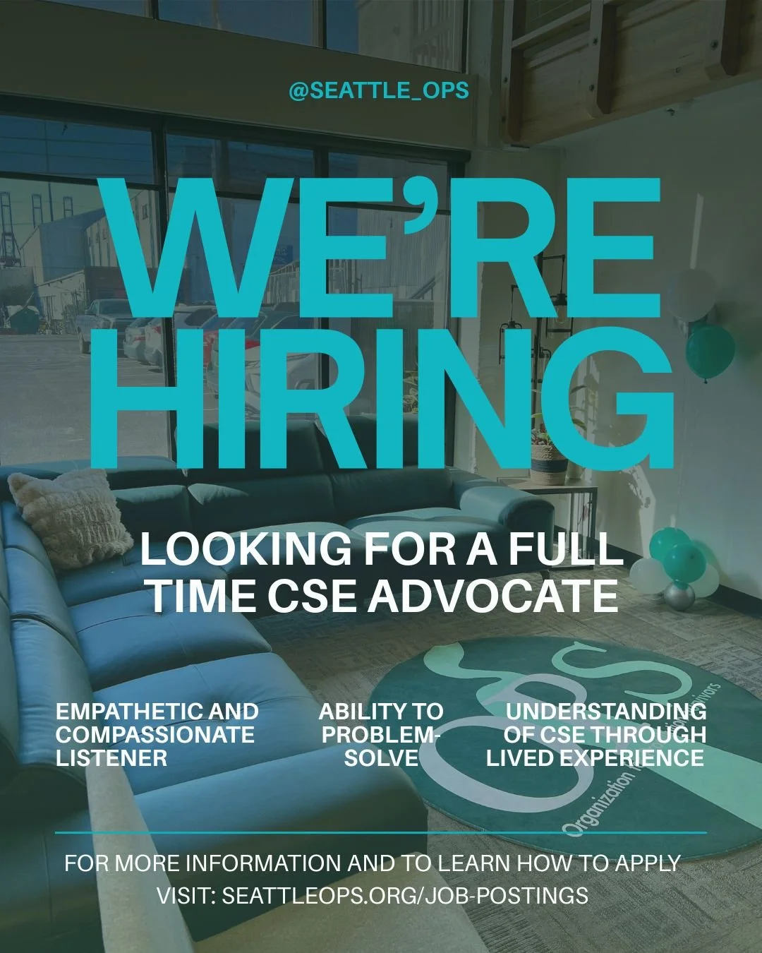 We are looking for a  full-time CSE Survivor Advocate. 

This critical role is focused on creating survivor-centered, trauma-informed, and culturally specific holistic services for survivors of s*xual exploitation.

We&rsquo;re looking for someone wi