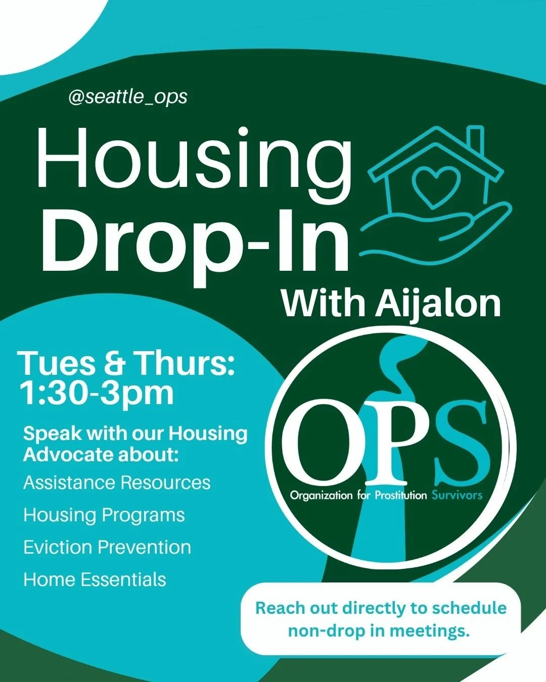 Join us every Tuesday &amp; Thursday for our our Housing Drop-In sessions from 1:30-3pm to explore the support and resources available to you with Aijalon, our new amazing Housing Advocate! 

What You Can Access:

➡️ Assistance with housing resources