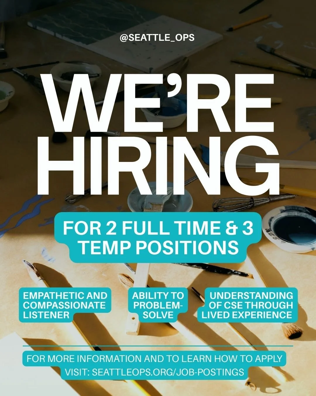 📢 We&rsquo;re Hiring! Join Our Team at OPS

We are currently hiring for 5 positions:

🌟 CSE Adult Advocate (Full-Time)
🌟 CSEC Advocate (Full-Time)
🌟 Adult CSE Response Advocate (Temporary, Part-Time)
🌟 CSEC Youth Response Advocate (Temporary, Pa