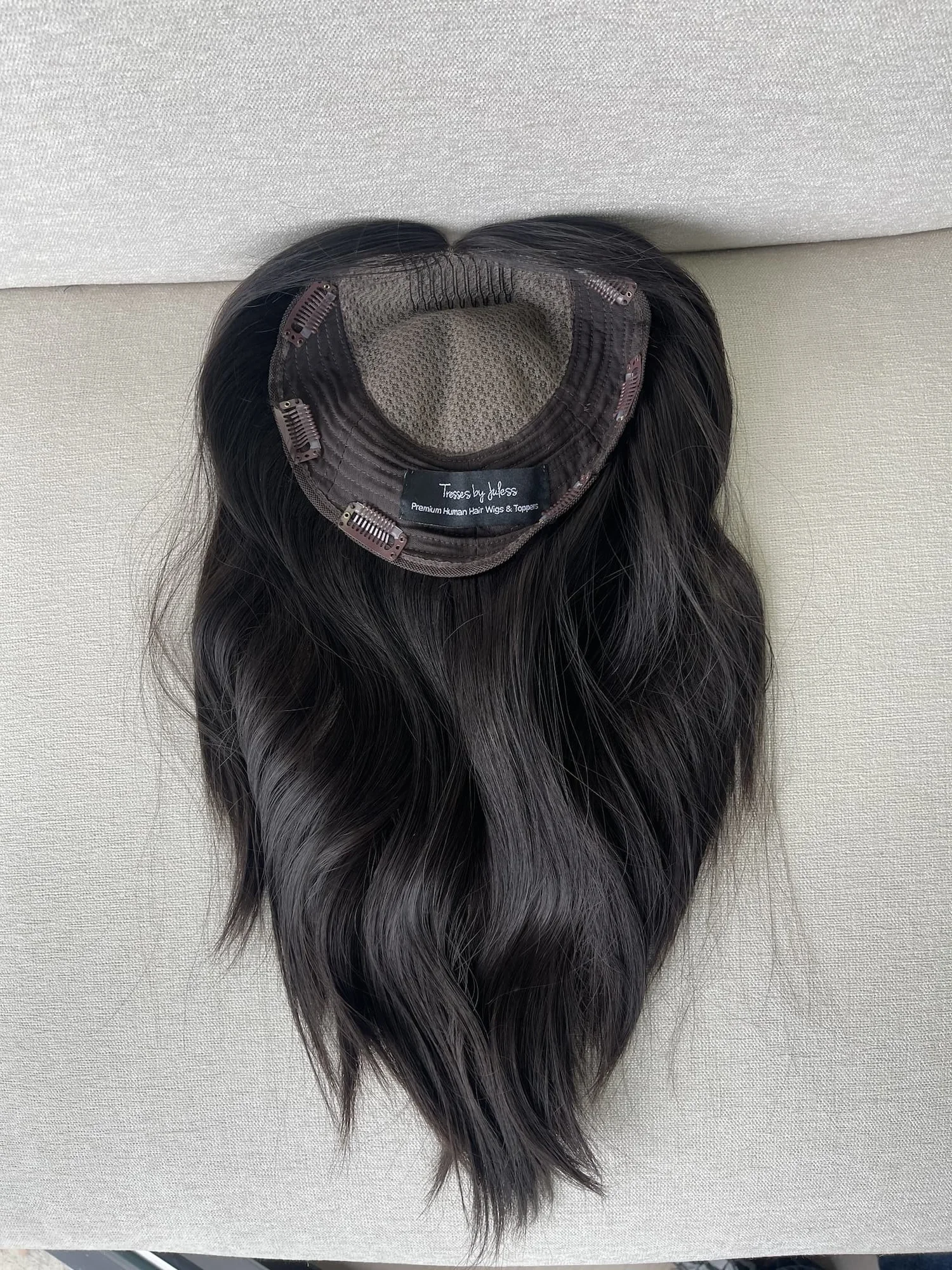 Real Human Hair Topper 8x8 Lace Base 20 Inch Medium Density Hair Loss Solution Blonde Lace Hair Topper | Before & After ✨ Gorgeous client  main image 2