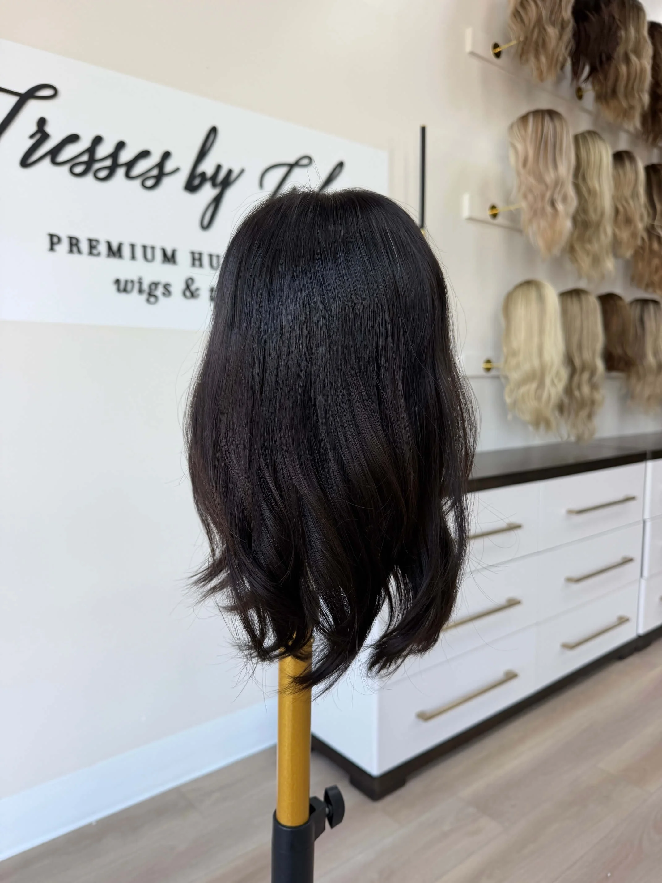18-inch brown European human hair topper by Tresses by Juless