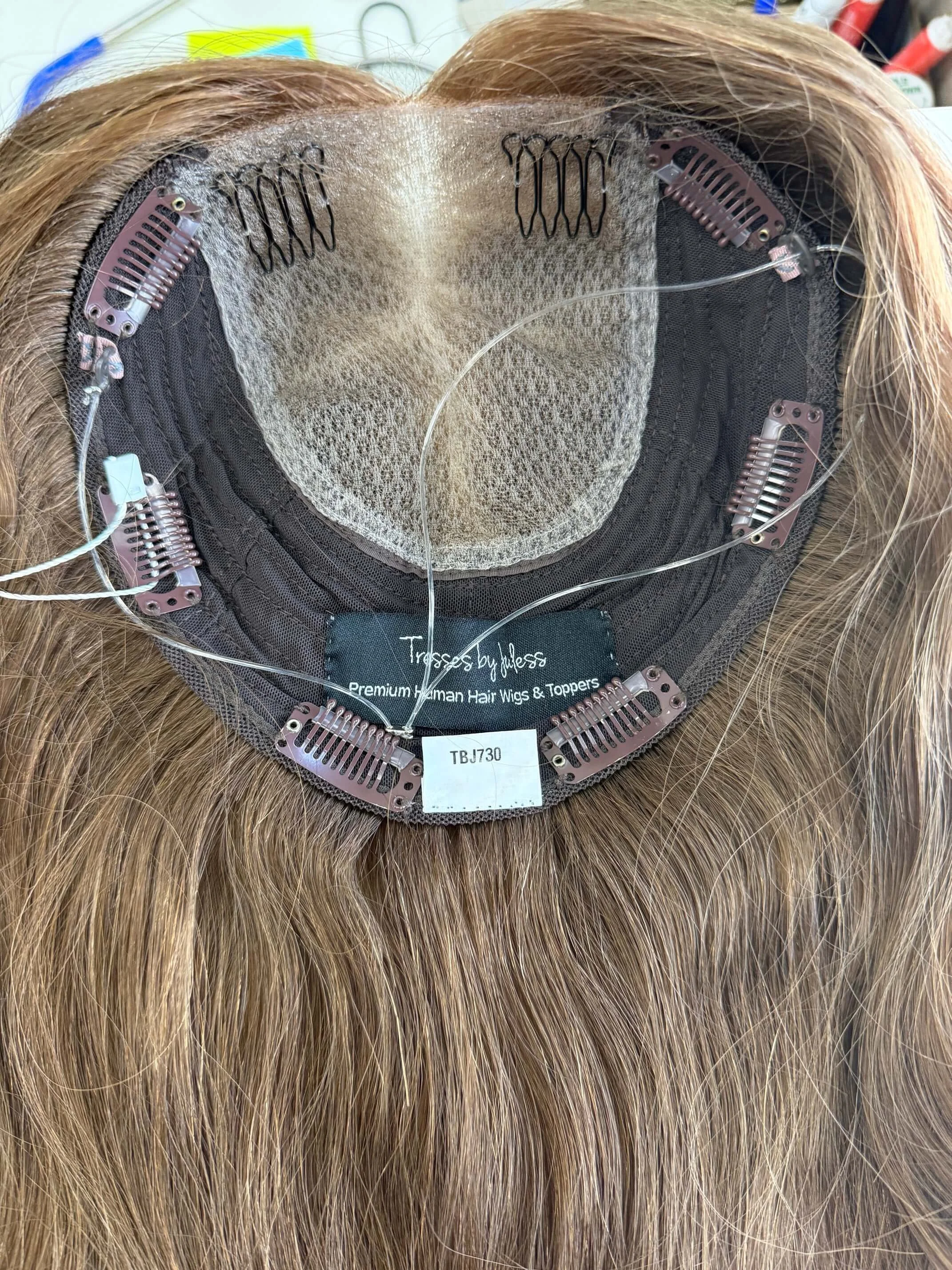 24-inch brown human hair wig with 24-inch length