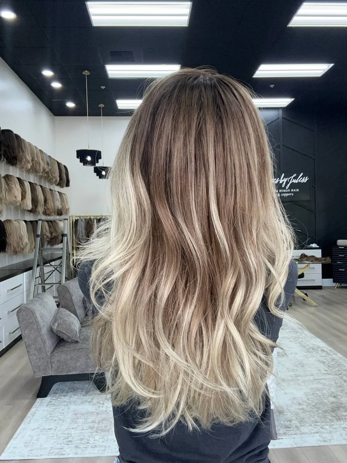 24-inch blonde Slavic human hair wig with 24-inch length