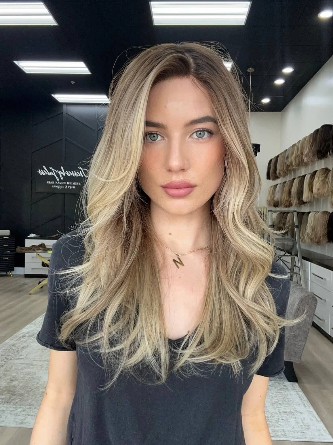 24-inch blonde Slavic human hair wig with 24-inch length