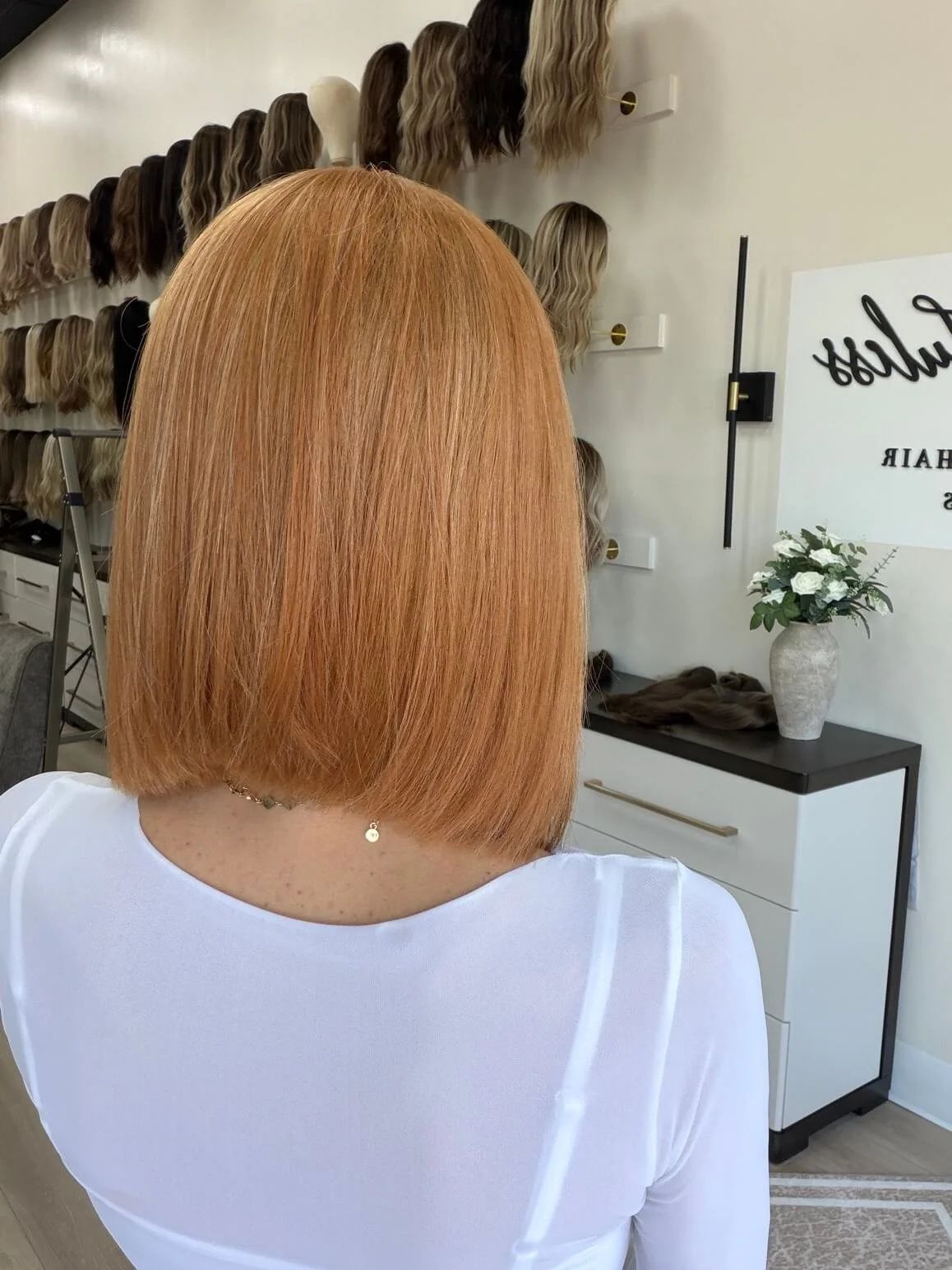 13-inch red human hair wig in Red