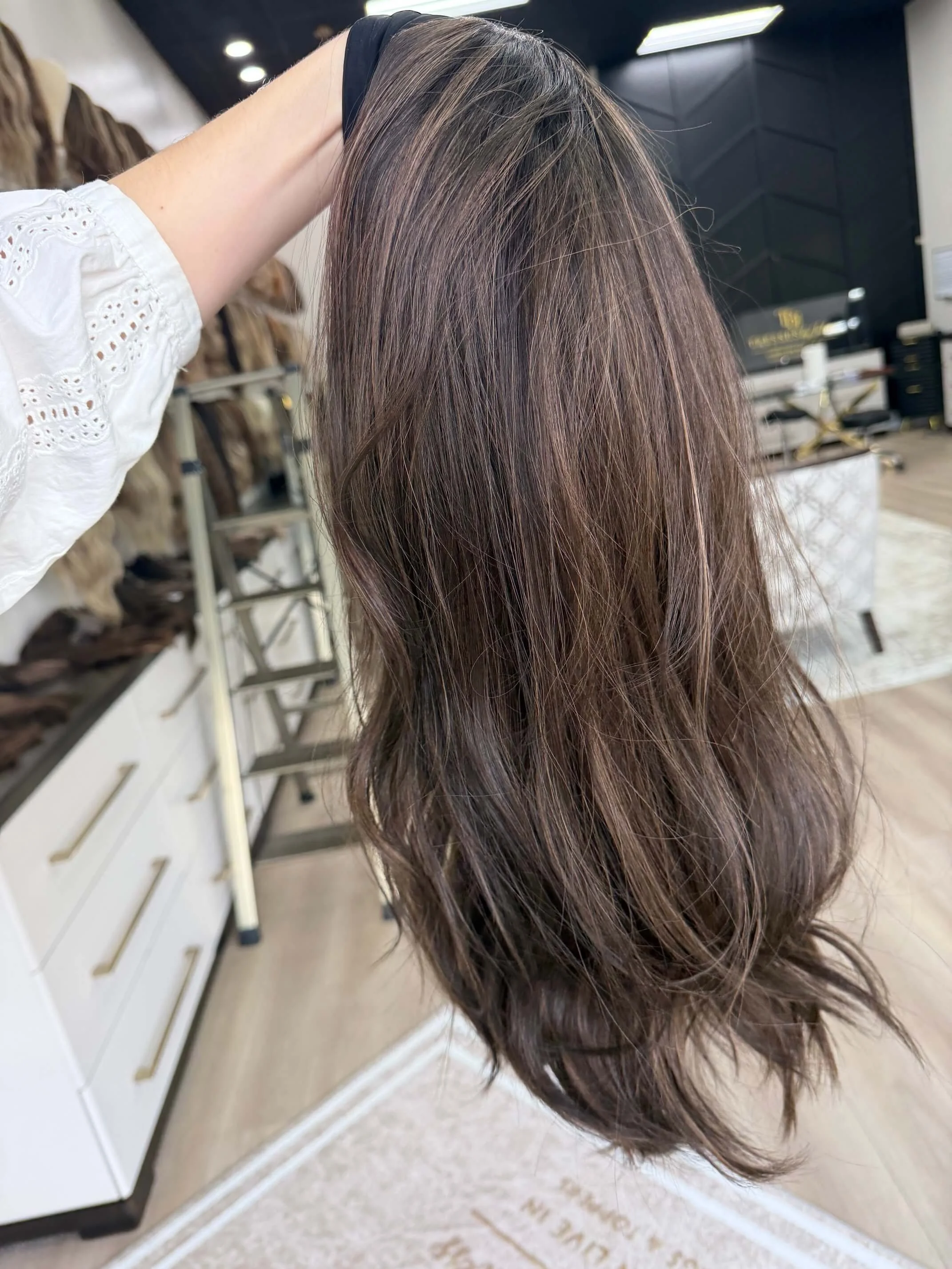 24-inch brown human hair wig by Tresses by Juless