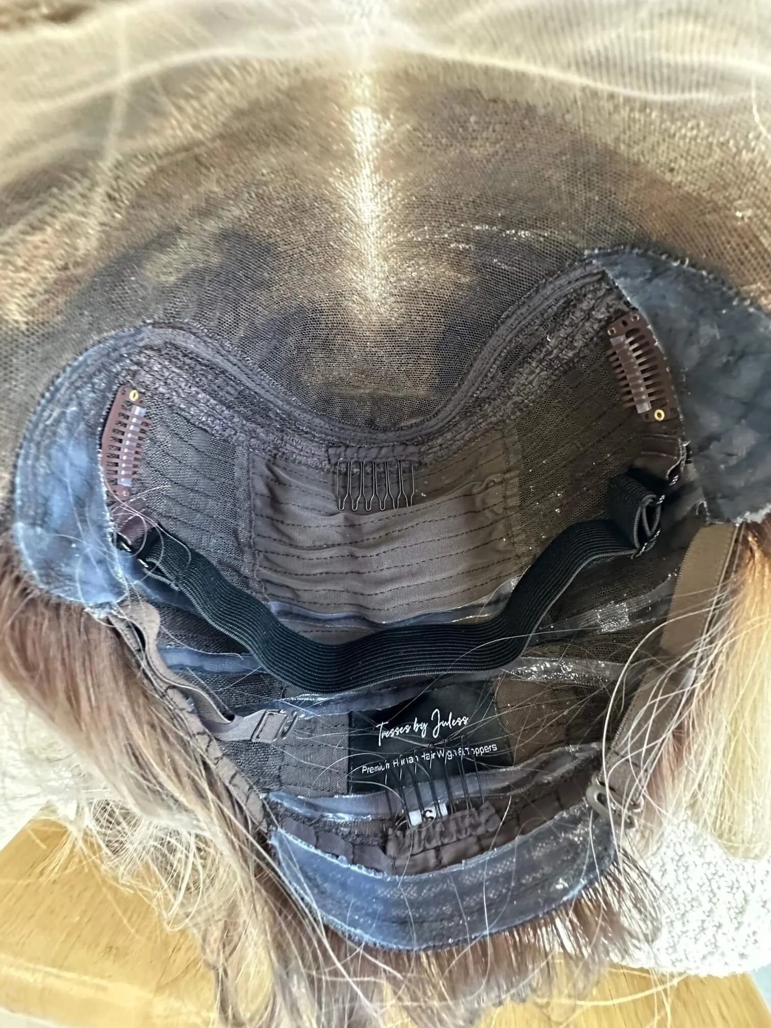 18-inch blonde Slavic human hair wig with Low density