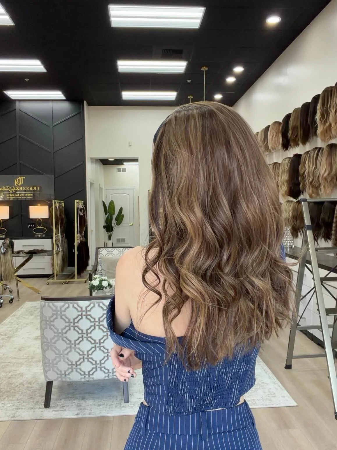 21-inch brown Slavic human hair wig in Brown