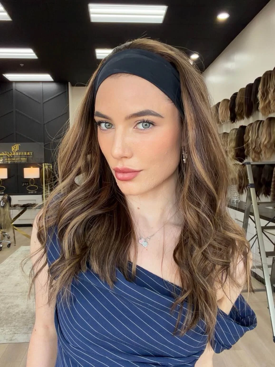 21-inch brown Slavic human hair wig by Tresses by Juless