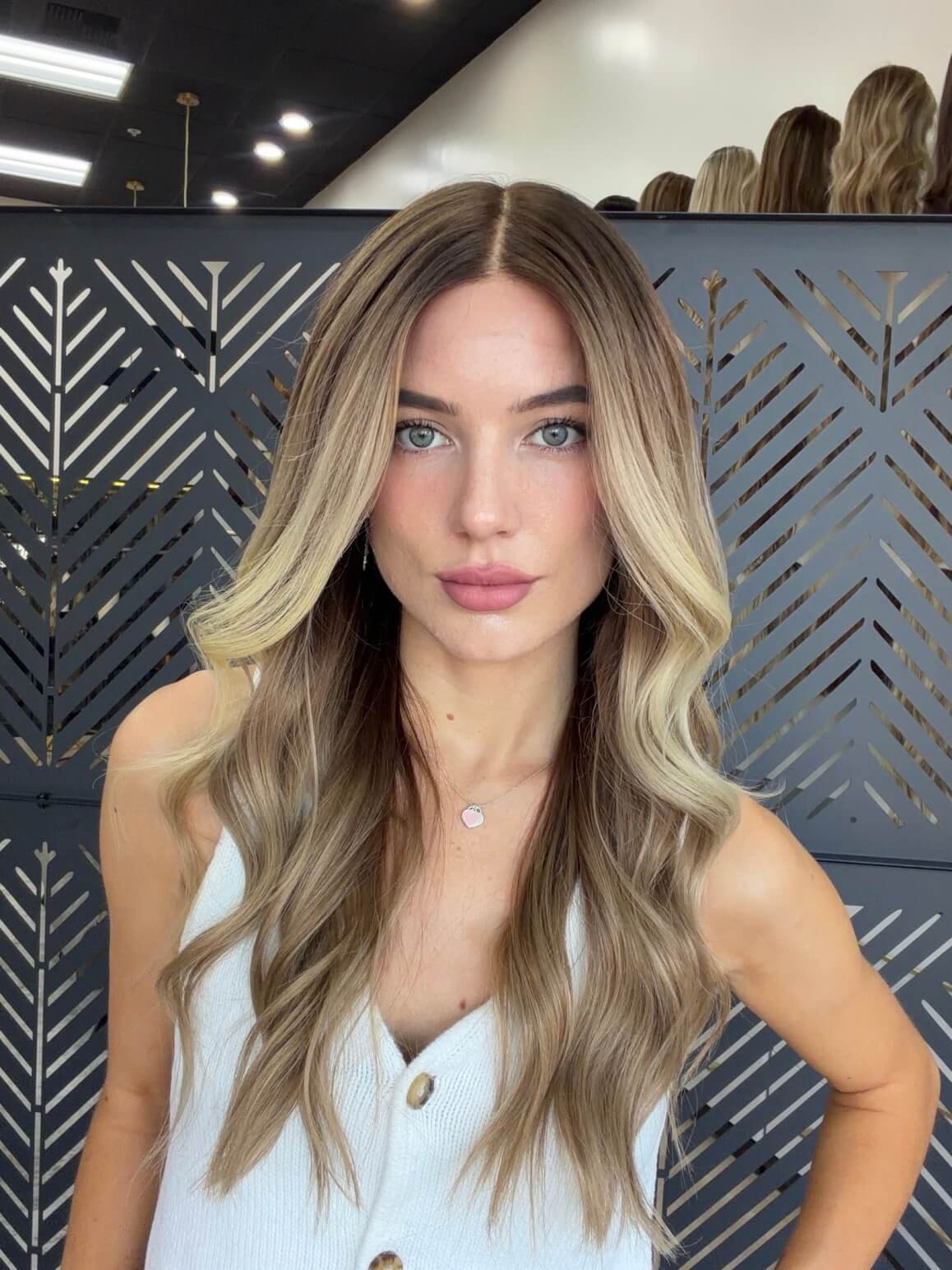 26-inch blonde Slavic human hair wig with a Diamond Lace Top base